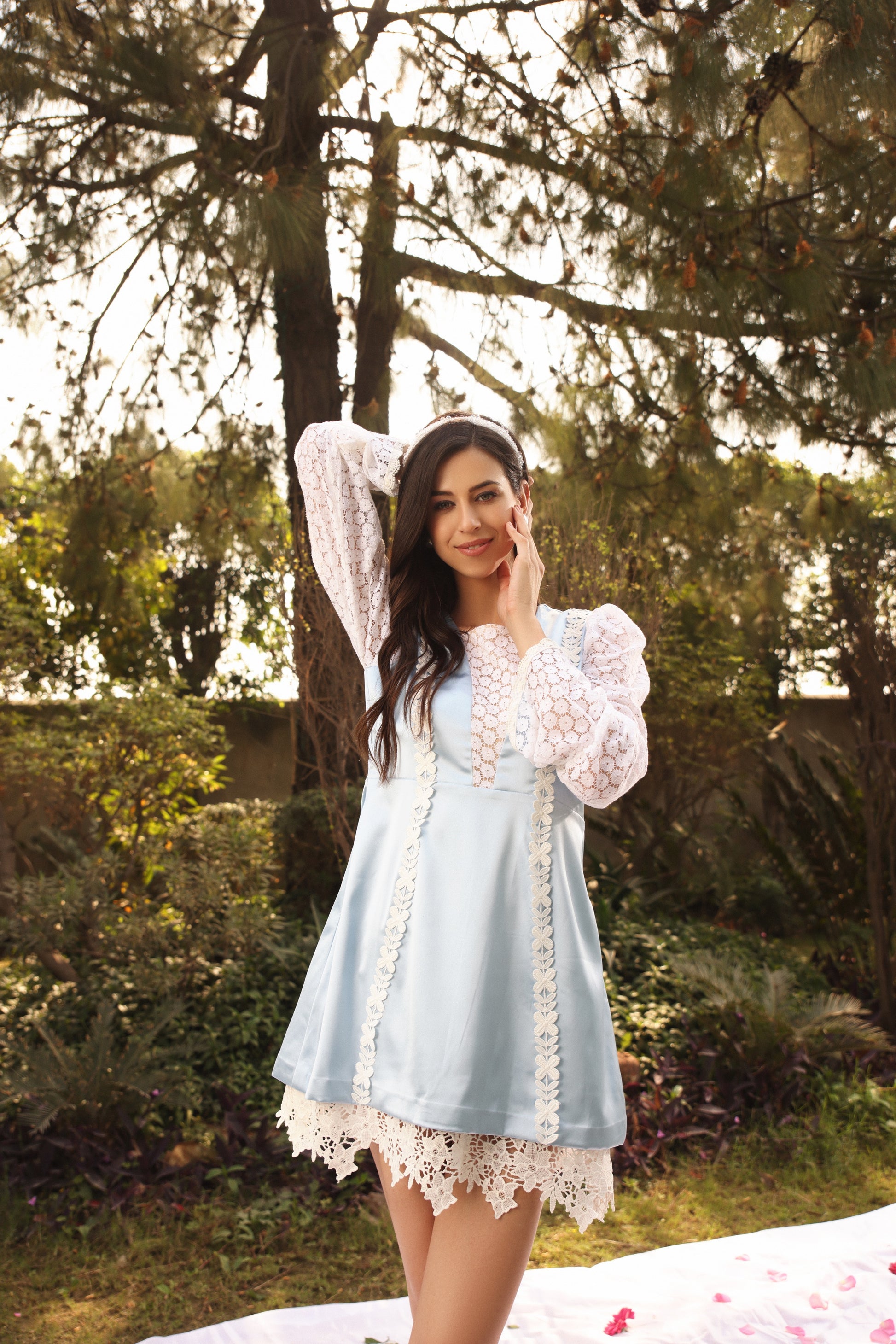 PARISIAN LACE DRESS – Gauri Designer Apparels - Main Image