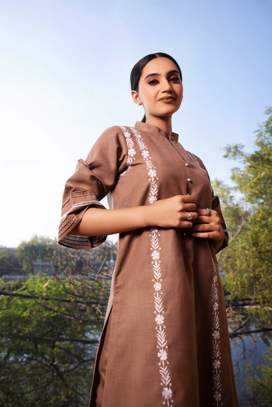 Brown Kurti Set